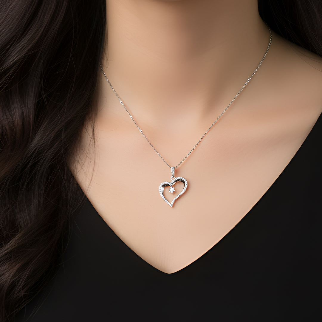 Sterling Silver Heart Pendant with Chain
